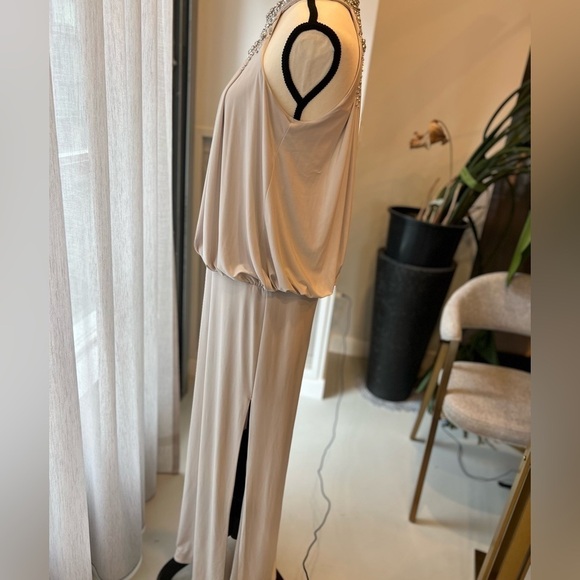 Mignon Light Grey Evening/Party Gown with Rhinestones - Picture 13 of 15